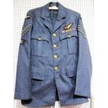 LOT WITHDRAWN - A 1949 RAF Sergeant Air Gunner Tunic, size 7, complete with medal ribbons, all