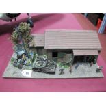 A Highly Detailed and Very Well Built Second World War Diorama, depicting American troops at