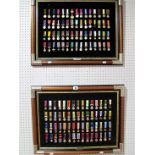 A Large Collection of British Medal Miniatures, all reproduction on two picture frames.