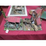 Two Highly Detailed and Very Well Built Second World War Dioramas, one with American amoured troop