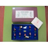 A Set of W. Britain Model Figures; The Royal Welsh Fusiliers, No,3287 of 6000 sets, as new boxed.