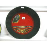 Poole Pottery Millennium Charger, designed by Alan Clarke, 35cm diameter.