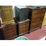 A Stag Mahogany Five Heights Chest of Drawers, fitted with three small central drawers flanked by