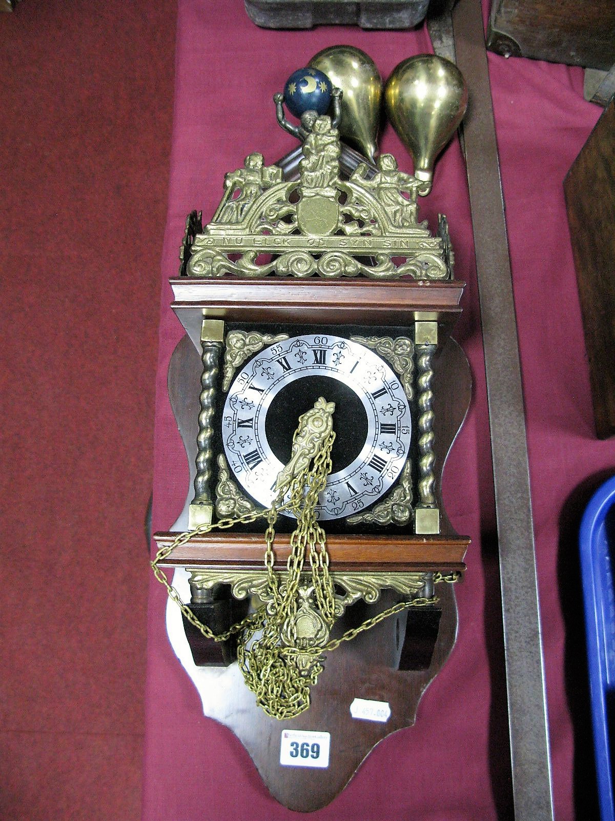 A Badische Uhrenfabrik Dutch Wall Clock.