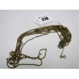 A 9ct Gold Chain, of uniform design; together with further chains, pendant, etc.