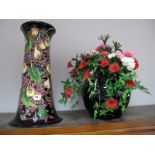 A Moorcroft Prestige Pottery Jardiniere Stand, decorated with the Queens Choice design by Emma