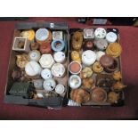 Honey Pots- Large quantity to include Devon, Totnes, novelty examples:- Two Boxes