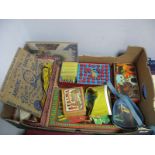 Vintage Toys, etc, including "Amazing Dancing Clown", Scotland Yard, Halma, etc, plus two 1950's