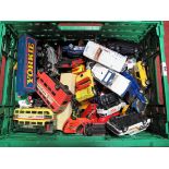 A Quantity of Playworn Diecast, including Corgi, Burago, Maisto, etc:- One Box