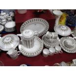 A Susie Cooper Bone China 'Persia' Pattern Coffee/Dinner Service, comprising tureens, coffee pot,