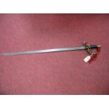 ABC of Birmingham Ceremonial Sword, having ebonised bobbin handle.