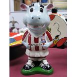 Lorna Bailey Lady Hippo Money Box (mascot for Stoke City football club), 17.5cm high.