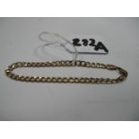 A 9ct Gold Curb Link Bracelet, of uniform design.