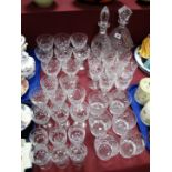 A Suite of Royal Doulton Lead Crystal Stemware, to include Water Goblets (8), Wine (8), Liquor