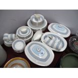A Quantity of Royal Doulton 'Counterpoint' China Coffee and Dinnerwares, approximately sixty pieces.
