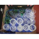 Whisky Glasses, brandy glasses, sundae dishes, etc:- One Tray