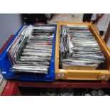 A Quantity of Mostly 1980's Pop 45 RPM Singles, (over 300):- Two Boxes