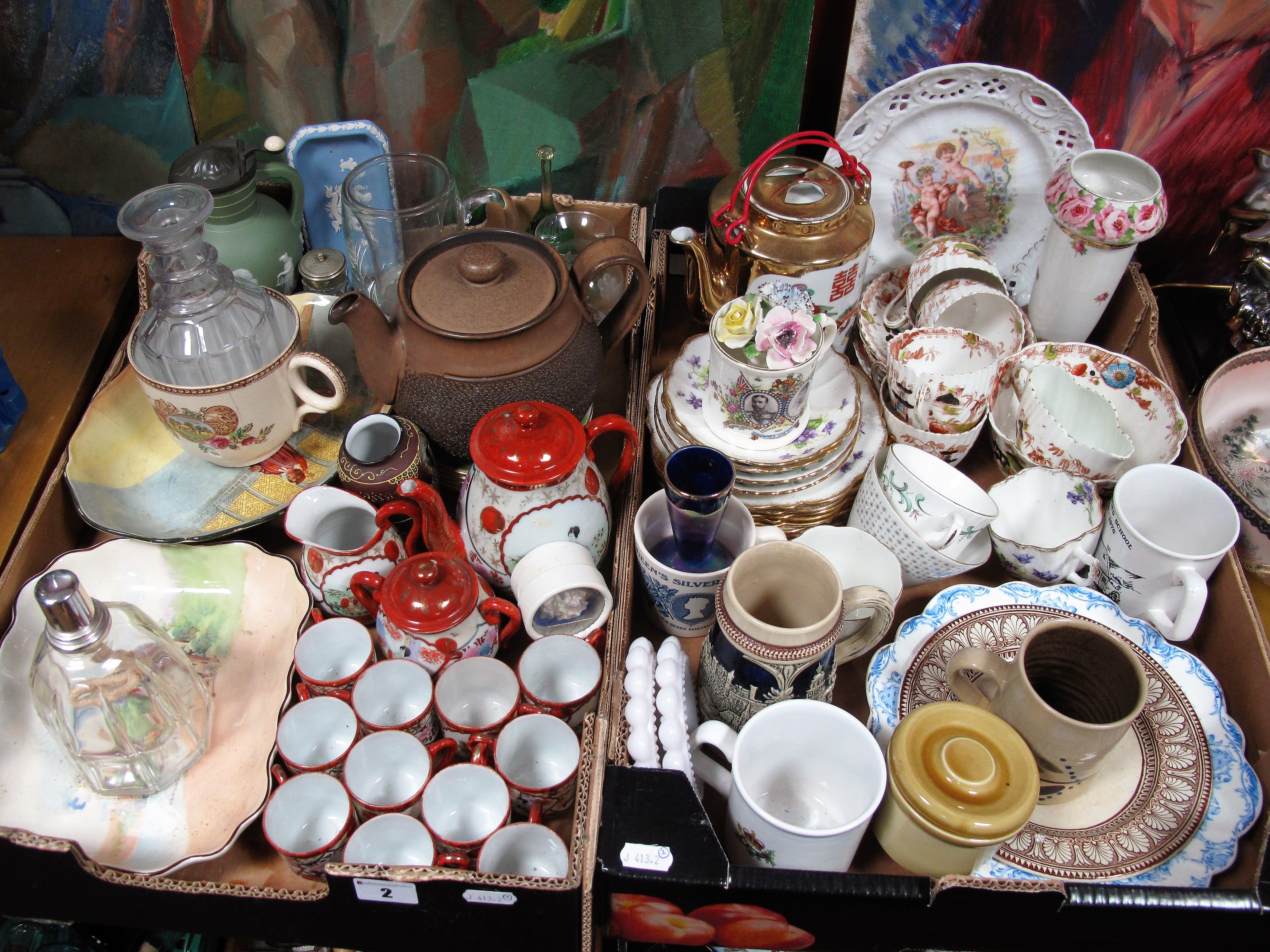 Royal Doulton Series Ware Dishes, Victorian breakfast cup, Denby teapot, china tea wares, Wedgwood