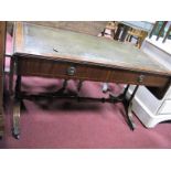 An Oak Chest of Three Drawers, a mahogany drop leaf coffee table. (2)