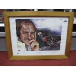 After Mike Burton- 'Mike The Bike' Graphite Signed by Artist and Dave Hailwood (Mikes son).