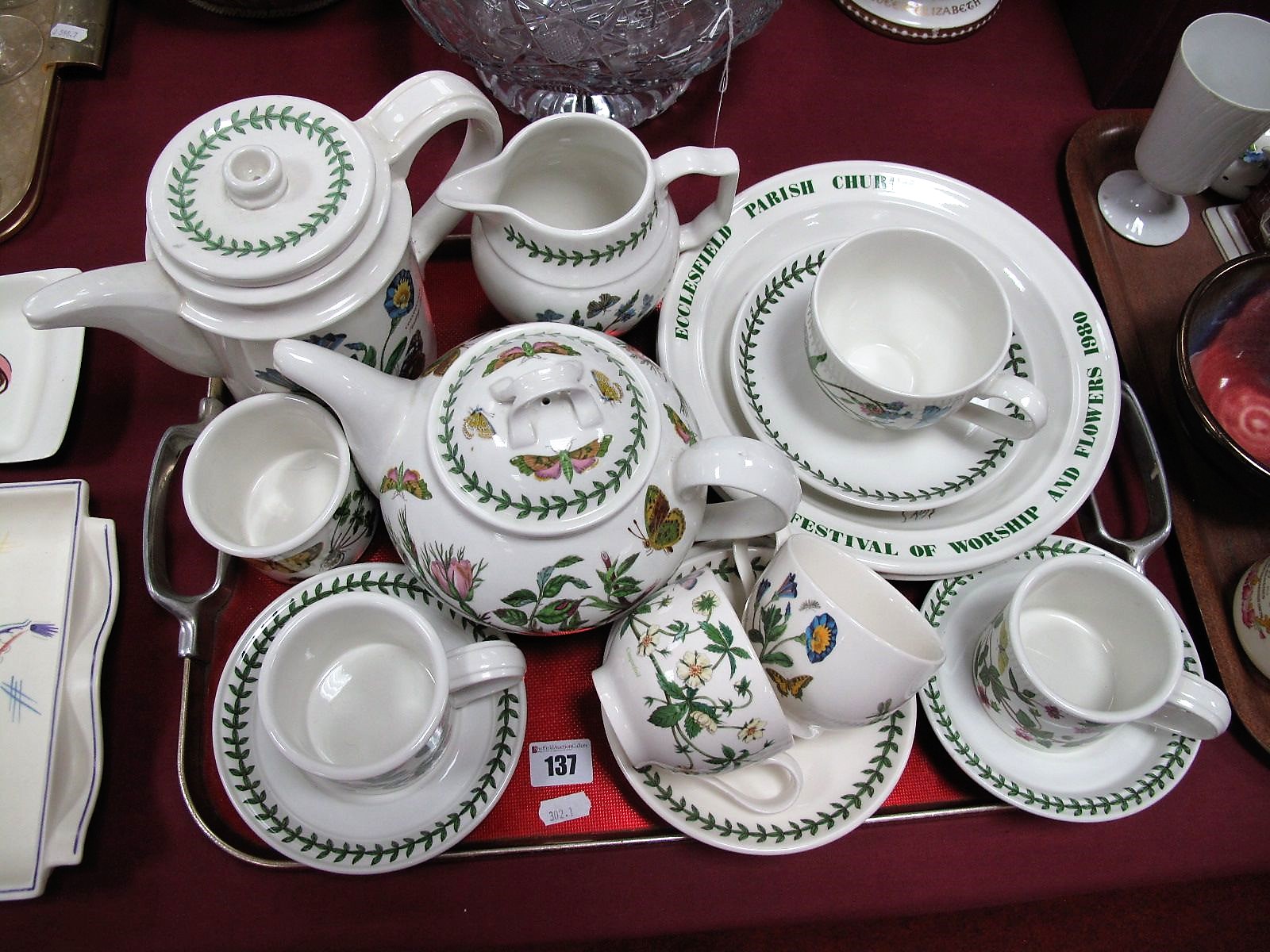 A Quantity of Portmeirion 'Botanic Garden' Pottery, including:- teapot, coffee pot, jug, sugar bowl,