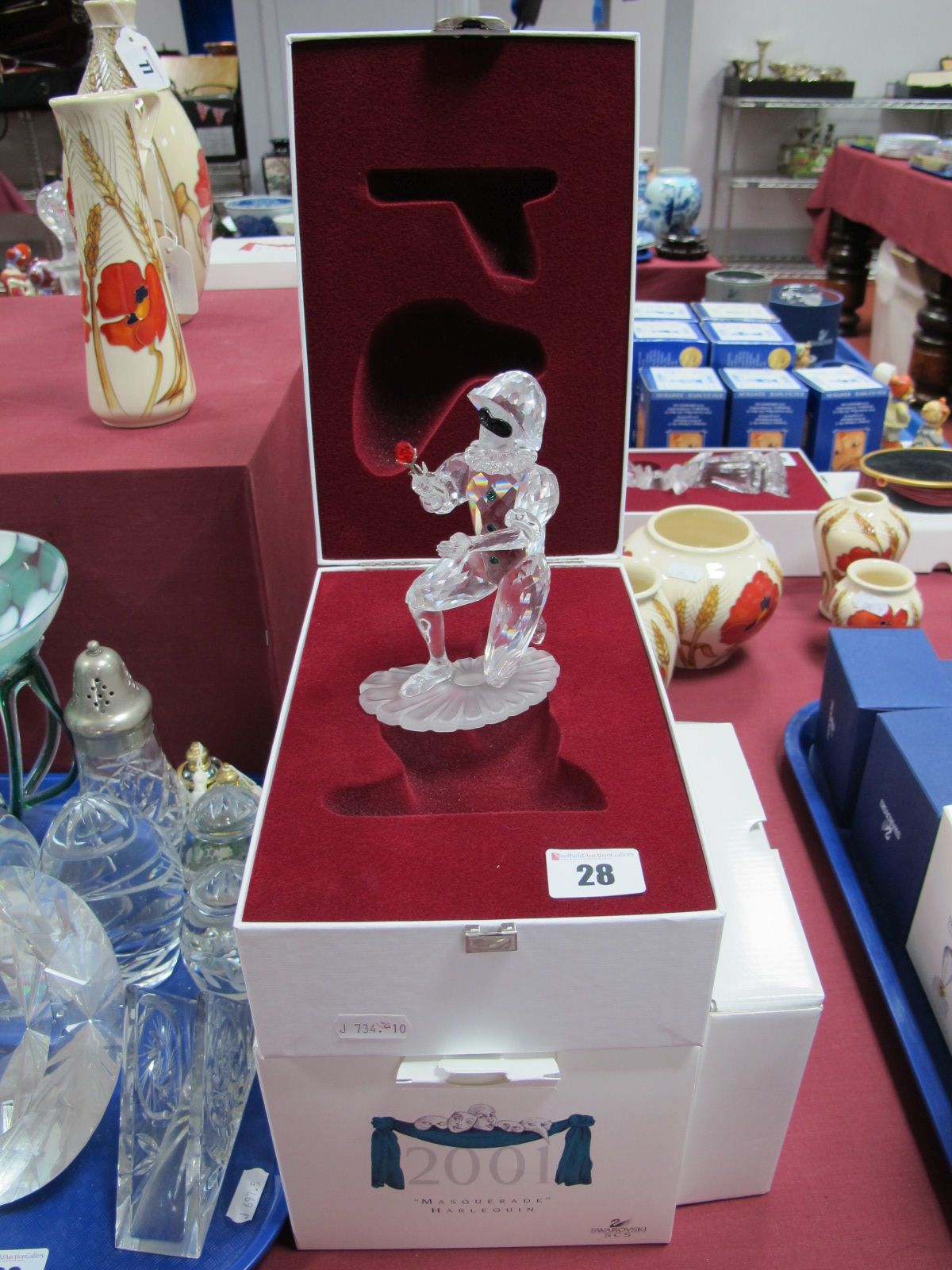 Swarovski Crystal Masquerade Figure 'Harlequin', in original fitted case, with plinth.