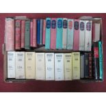 Eight 1980's Wisden Almanac's, John Arlott book of Cricketers and other novels. One Box