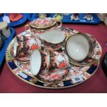 A Royal Crown Derby Imari Part China Coffee Service, comprising four cups and saucers, milk and