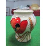 A Moorcroft Pottery "Harvest Poppy" Vase, designed by Emma Bossons, shape 146/3, impressed and