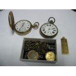 Thomas Russell & Son Gold Plated Cased Hunter Pocketwatch; together with a "Perfection U.S.A"