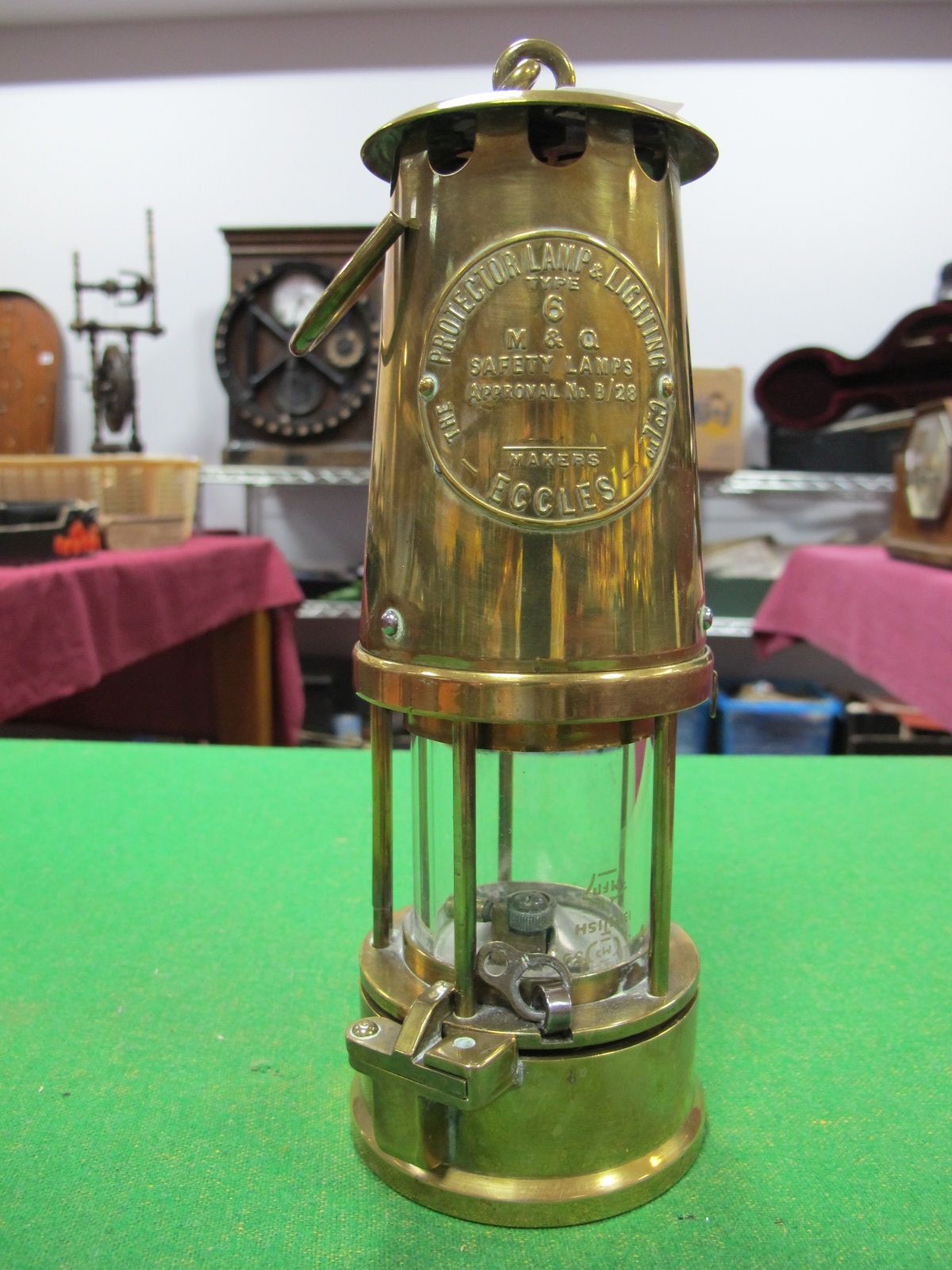 A Brass Miner's Safety Lamp, type 6.
