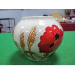 A Moorcroft Pottery "Harvest Poppy" Vase, designed by Emma Bossons, shape 402/4, impressed and