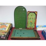 A Mid XX Century Soccatelle Bagatelle, a Corinthian bagatelle and a table-top Bar Billiards by Games