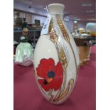 A Moorcroft Pottery "Harvest Poppy" Vase, designed by Emma Bossons, shape 9/9, impressed and painted