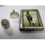A Hallmarked Silver Mounted Rectangular Photograph Frame, (lacking easel back); a miniature