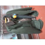 A Barbour 100% Wool 'Loden' Jacket, C40, 102cm and a harlequin umbrella. (2)