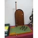 A Mid XX Century Wooden Hit-A-Pin Bagatelle-Jaques London; together with a mid XX Century wooden pub