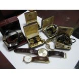 A 9ct Gold Cased Ladies Wristwatch, on later expending bracelet; together with assorted ladies and