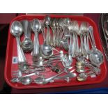 Ashberry, "F&W" and Other Silver Plated Cutlery, eagle bottle stopper, gin label:- One Tray