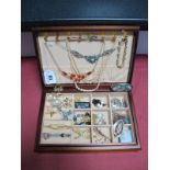 A Mixed Lot of Assorted Costume Jewellery, including necklaces, imitation pearls, brooches,