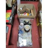 Kitchenware, ceramics, mirror, scales, etc:- Two Boxes