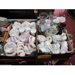 Royal Grafton China Teawares, lead crystal vase, Hornsea Pottery vases, further teawares, etc.