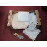 Early XX Century Linen, including tablecloths, place mats etc:- One Box