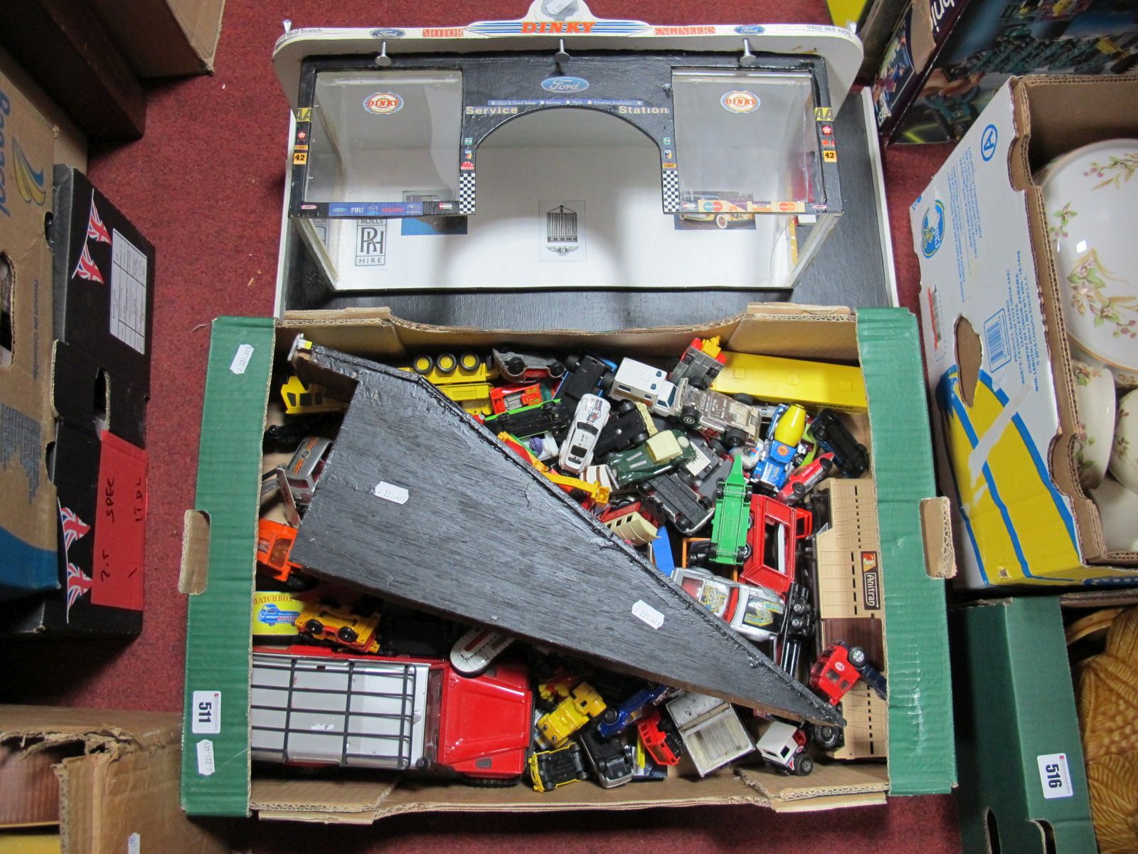 A Quantity of Playworn Diecast Vehicles, by all the major manufacturers, including cars, lorries,