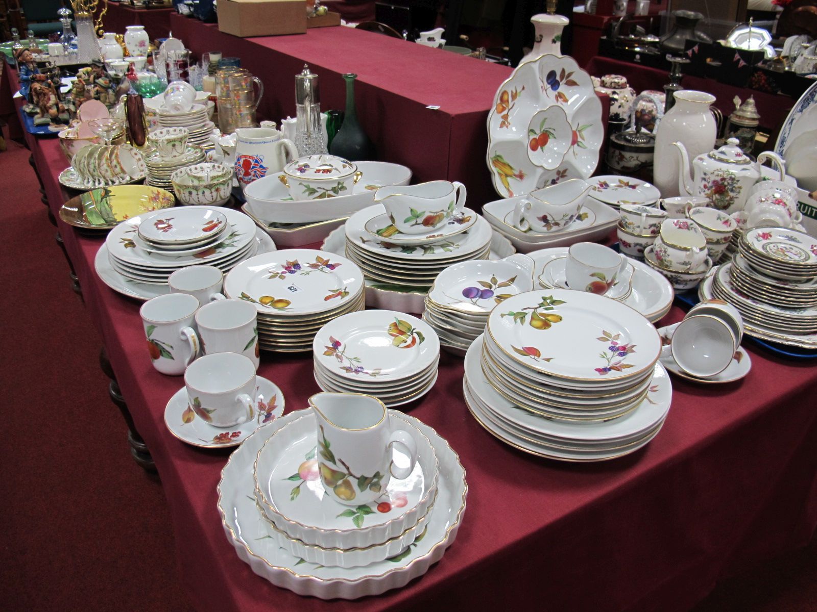Royal Worcester "Evesham" Oven to Table Ware, of approximately eighty-two pieces.