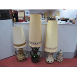 Four Studio Pottery Table Lamps.