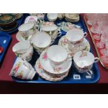 An Aynsley Pattern Tea Service, with floral decoration; together with Tuscan ware tea service:-