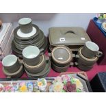 Denby "Chevron" Dinner and Coffee Service, including plates, tureens etc. (thirty-five pieces).