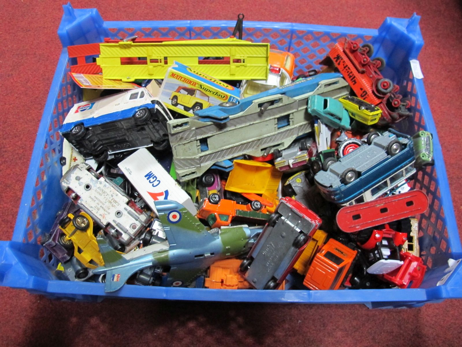 A Quantity of Diecast Vehicles by Dinky, Corgi and Others, playworn.