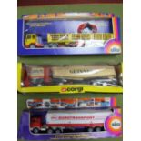 Three Boxed Diecast Commercial Vehicles, Corgi #1169 Ford tanker Guiness circa early 1980's, Siku #